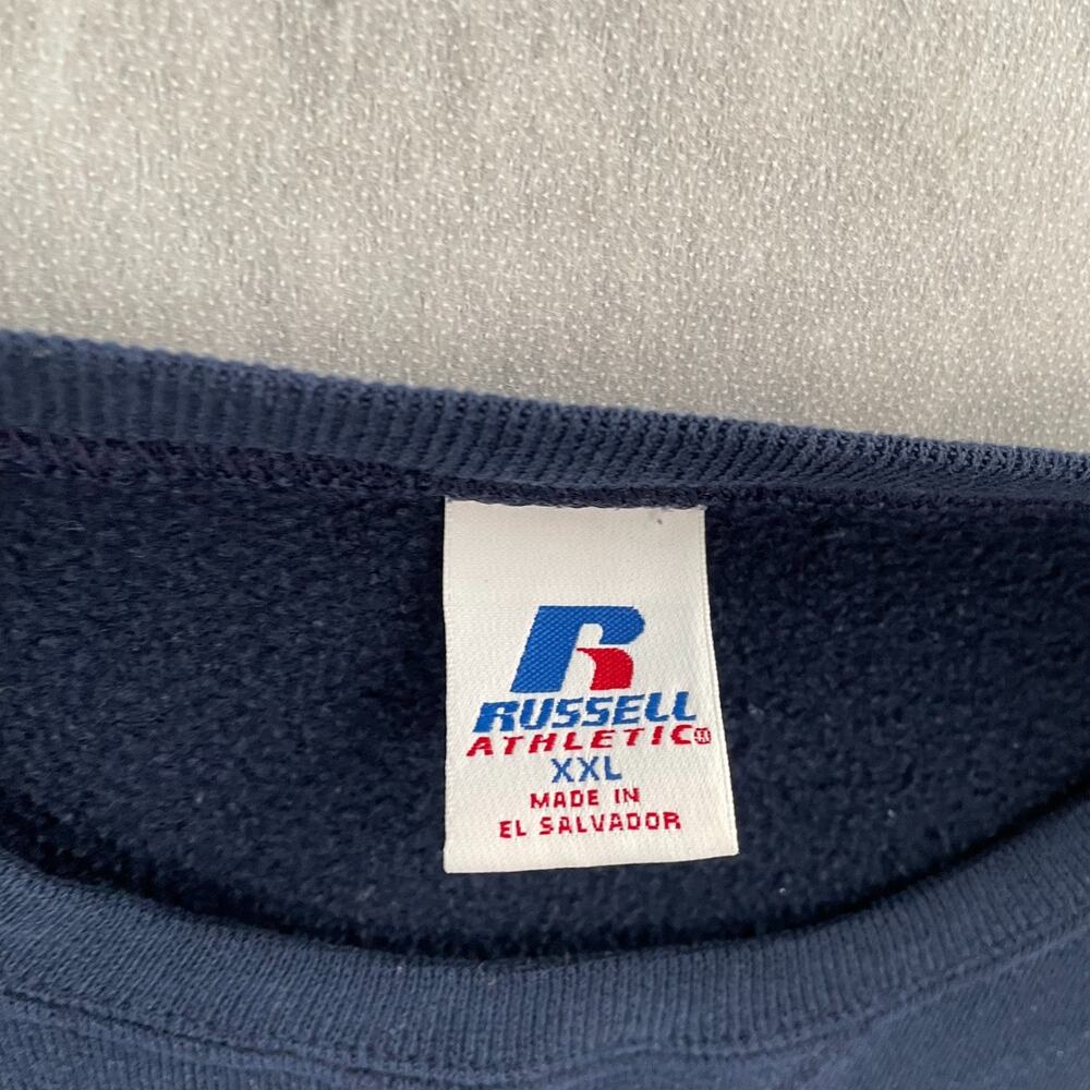 VINTAGE Michigan Wolverines Sweater Adult 2XL Blue Crew Neck Pullover Mens XXL - Picture 5 of 10